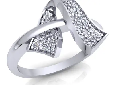 Woman Diamond Ring  3D print model