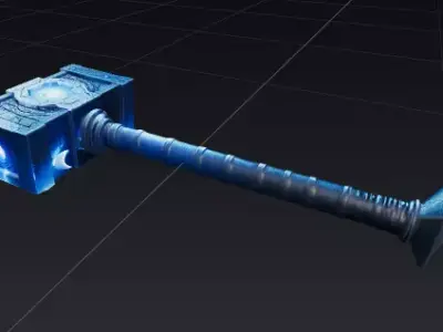 Hammers Elemental Pack Game Ready 3D Weapons Low-poly 3D model