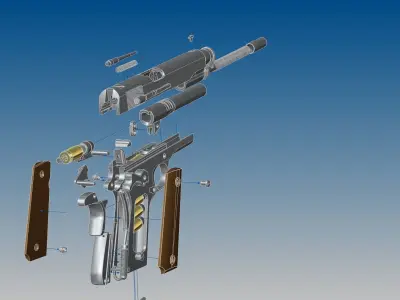 Colt 1911 3D model purchase