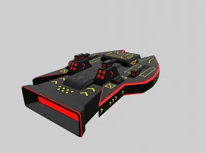 Space Force Red - PBR Low-poly 3D model