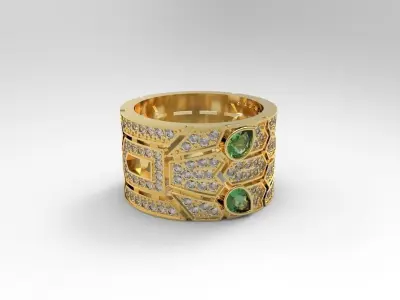 Panthere ring many sizes 3D print model