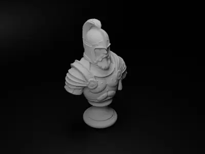 Norman Knight Bust Chess 3D print model