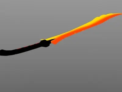 Fire Sword 3D model purchase