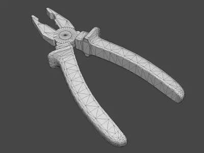 Used Pliers Low-poly 3D model