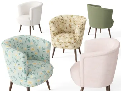 Nora Chair Low-poly 3D model