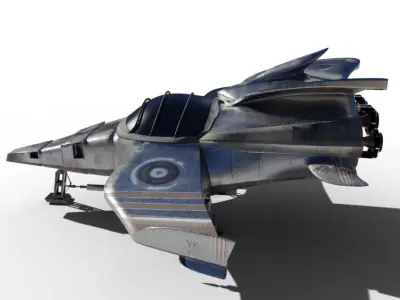 Spaceship Airplane Low-poly 3D model
