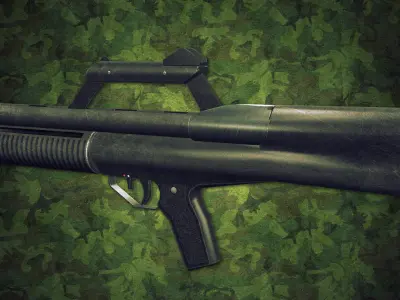 Animated Modern Weapons and Arms Pistols Shotguns and Snipers... 3D model