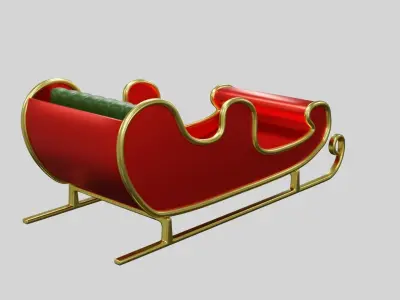 Santa Claus Sleigh 3D model shop