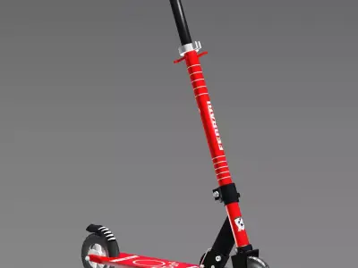 Scooter Red and Black 3D model