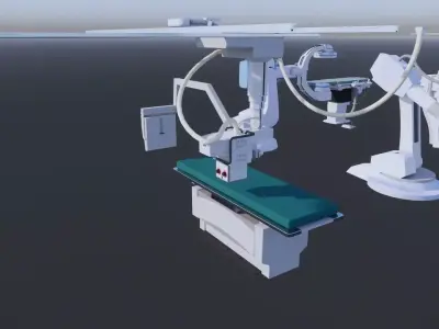 3d Model Medical Mechine  Imaging Equipment Set Xray Low-poly 3D model