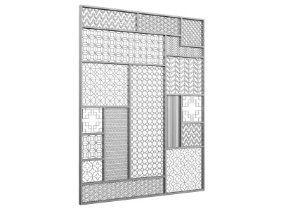 Patterned Wall Separator 01 Free 3D model