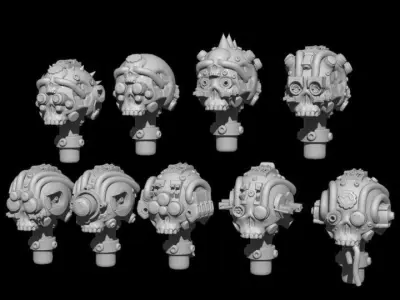 Servo Bots and Servo Heads 20 MODELS 3D print model