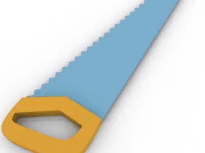 Hand saw 3D model 4