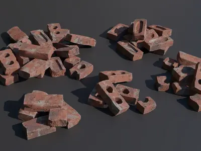 Debris piles Low-Poly 3d models Low-poly 3D model