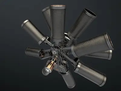 AirCraft Engine 3D model 4
