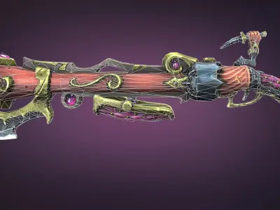Royal musket Low-poly 3D model