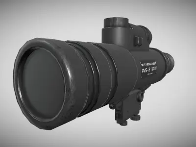 AN PVS 2 starlight scope - Low Poly - Game Ready Low-poly 3D model