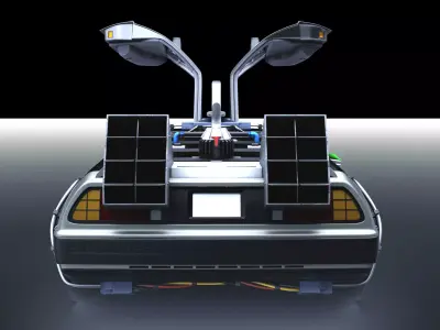 DeLorean DMC12 Time Machine Part II Edition 3D model