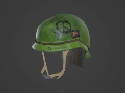 WAR HELMET Free low-poly 3D model