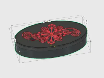 Box oval Free 3D print model