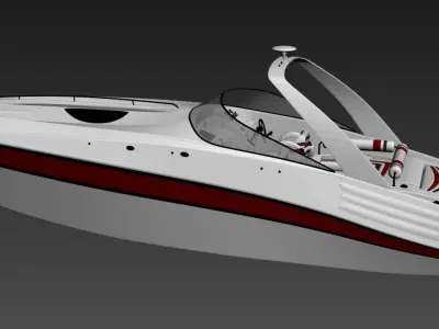 Watercraft Open Yacht 3D Model 3D model