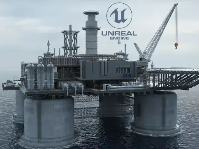 Oil Platform 3D model 3