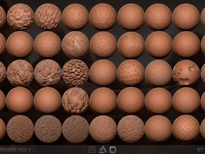150-Organic-Brushes-Vol1 organic skin k brushes 3D model