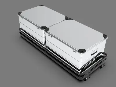 Generic Off-Road Storage Boxes Low-poly 3D model