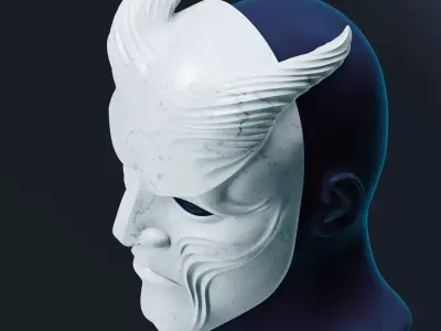 Antique Demon Mask 3D print model
