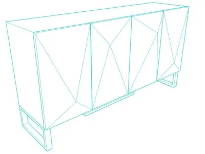 Sideboard cabinet antique 3D model