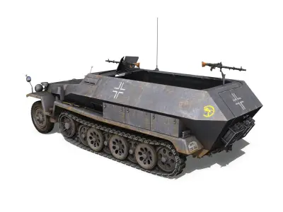 SDKFZ 251 1 - Ausf C - Half-track - 24PD 3D model