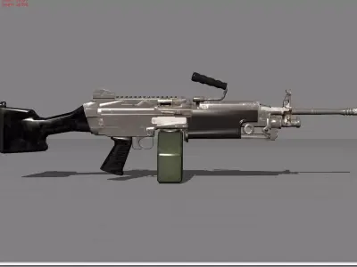M249 Pubg Low-poly 3D model