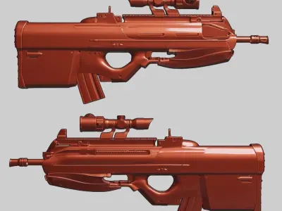 FN F2000 High Poly  3D model