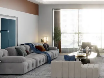 decoration Guest Modern Restaurant villa 3D model
