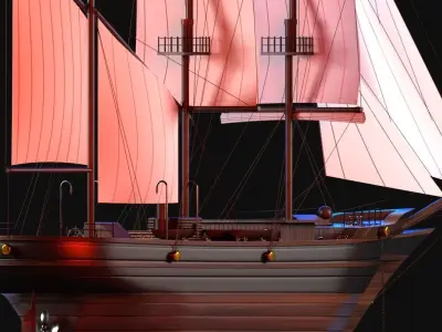 Sail Boat Miniature 3D model