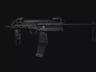 MP7 Submachine Gun Low-poly 3D model