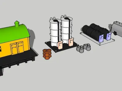 Small Fuel Tank Set by Outland Models 3D Printable 3D print model