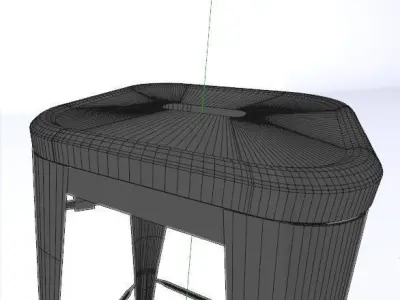 Industrial Bar Stool 3D model