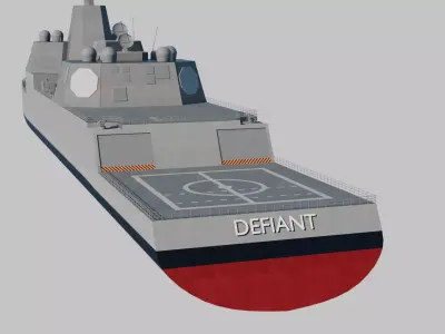 Trump Class Battleship USS Defiant 3D model