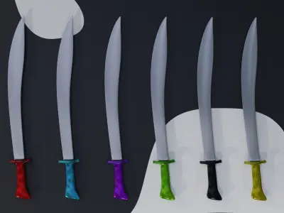 Cool Swords Low-poly 3D model