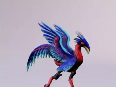 Ceralys the fantasy bird character Low-poly 3D model