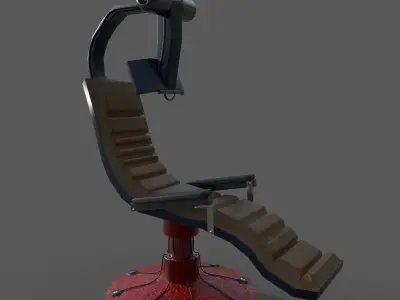 Sci-Fi Chair Low-poly 3D model order