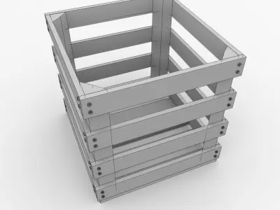 Wooden Crate 3D model