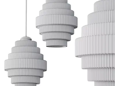 Antique Brass Bottle Shade Pendant Light Low-poly 3D model