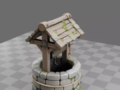 Medieval Stone Well 3D model purchase