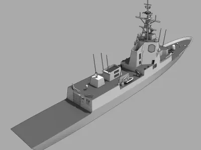 FFG F-100 Alvaro de Bazan class Low-poly 3D model