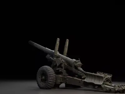 Artillery Medium Gun 3D model