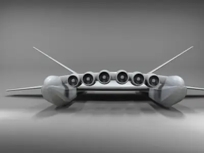 ekranoplan sea launch Free 3D model