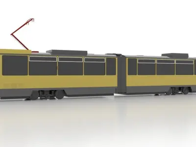 Tatra KT4DtM Low Low-poly 3D model