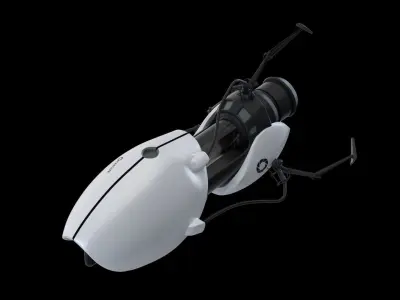 Portal Gun - From Portal 2 - highpoly 3D model